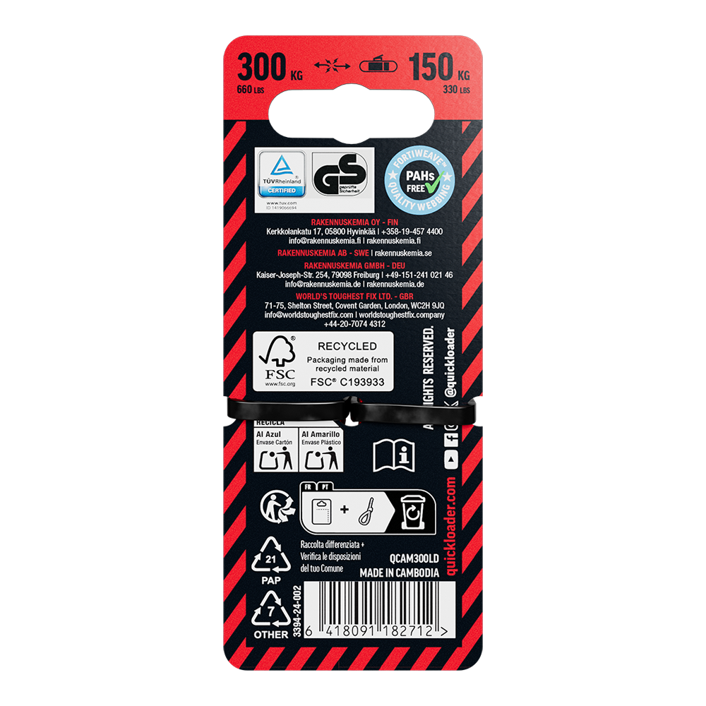 CAMBUCKLE 300KG 2,5M 2-pack