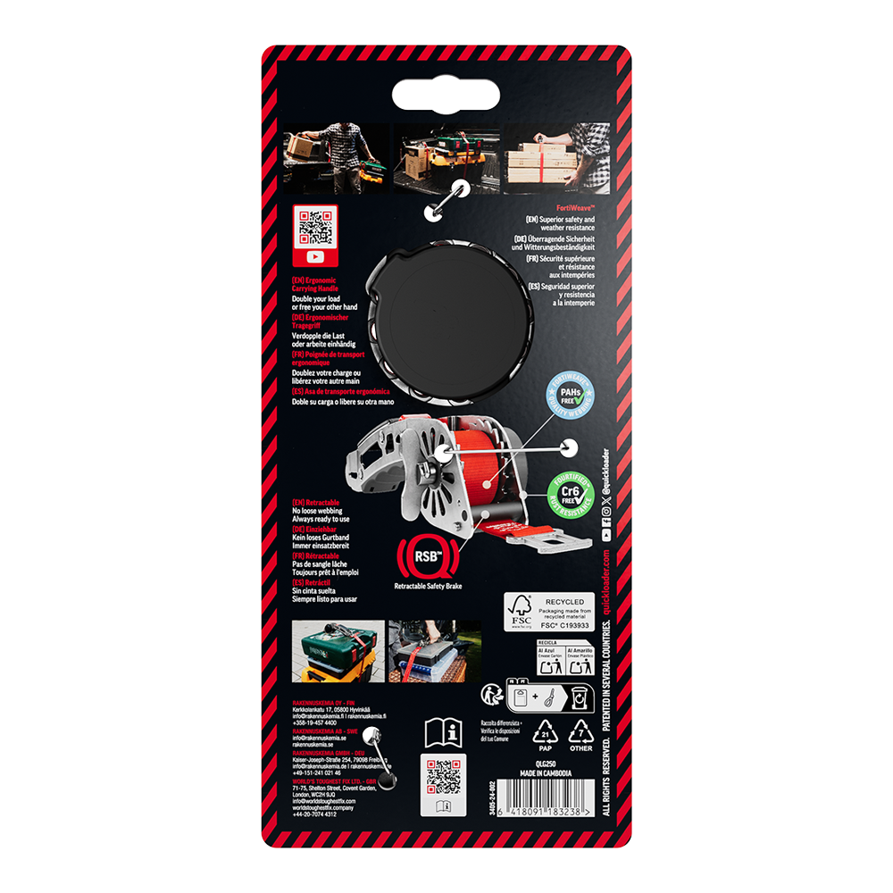 QUICKLOADER Grip Carrying Handle back side of the packaging